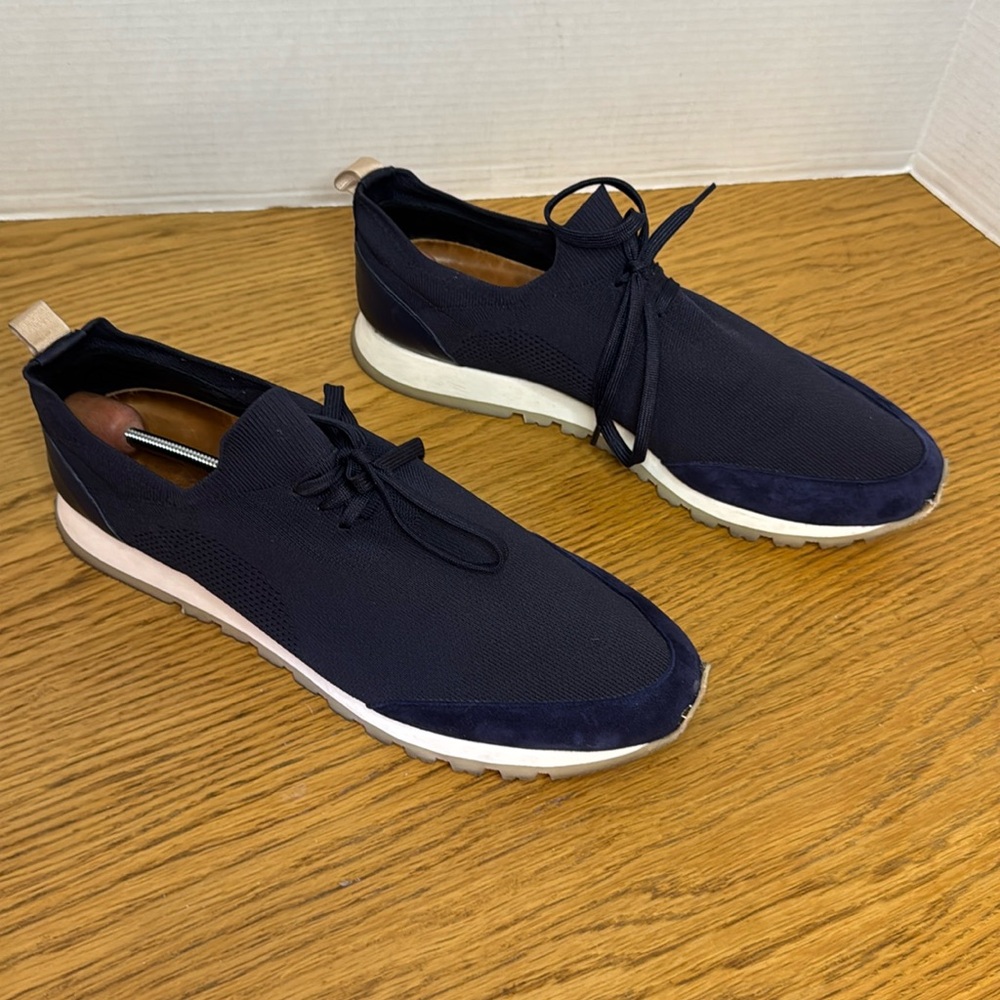 AURÉLIEN‎ Men's Cashwool Navy Active Knit Lightweight Casual Slip on Sneakers